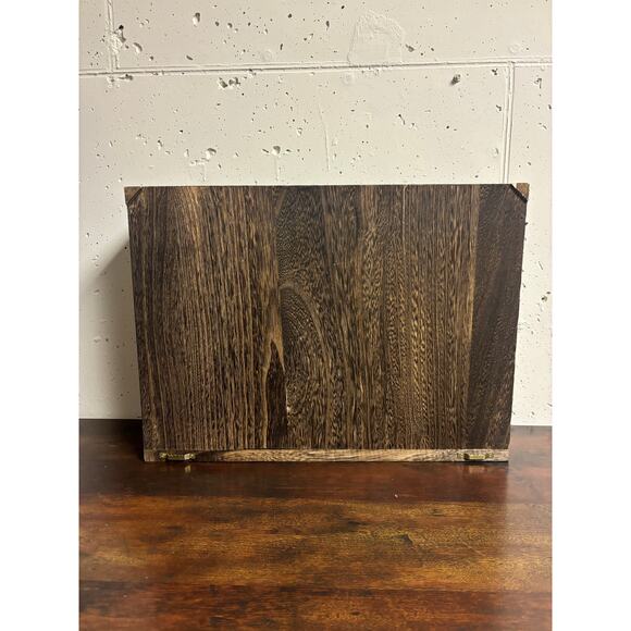 Unbranded Large Brown Wood Jewelry Box Storage Rustic 16X4X12 inches FLAWED - Picture 6 of 9